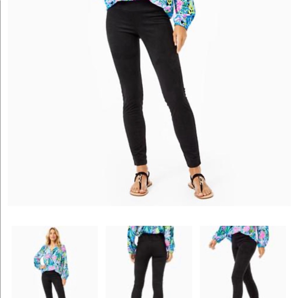 Lilly Pulitzer Desi ultrasuede leggings size 8 NWT
